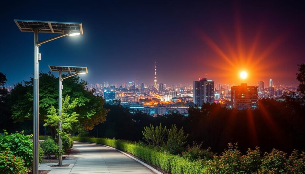 energia solar em iluminação